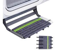 Opilroyn Scalini per scale da camper | Tappetini per scale con striscia riflettente, tappetino per gradini antiscivolo, tappetino regolabile 45 x 45 cm per campeggio roulotte