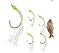 Opilroyn Set di 5 esche artificiali fosforescenti, esche da 4,5 cm con fluorescenza, per la notte in acqua e salata