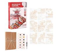 Opilroyn Set di pittura ad con libro, materiale da disegno per esterni, cartella di lavoro tascabile ad, per artisti principianti, professionisti, studenti, insegnanti