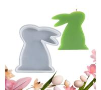 Opilroyn Stampo a forma di coniglietto pasquale, riutilizzabile, antiaderente, in silicone, per cera, sapone, creazioni artistiche, vacanze primaverili, famiglie e principianti
