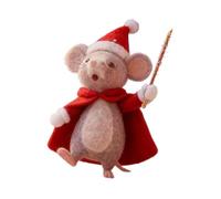 Opilroyn Topolino in feltro, leggero e, ornamento natalizio in feltro, decorazione per davanzali esterni, vacanze, camera da, soggiorno, librerie, scrivanie