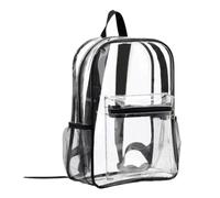 Opilroyn Transparent School Bag - Clear PVC Backpack, Thick Shoulder Straps | Multiple Compartments Large Clear Backpack for Student, Boy, Girl, Sports Activity, Concert, Beach, Kayak