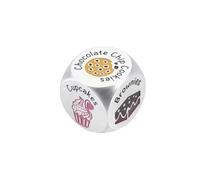 Opilroyn What To Eat Dice - Metal 6 Sided Dinner Decider, Food Choice Game | Dinner Decider Dice for Women Men Spouses Families Friends Roommates Gatherings Events Home Travel Office