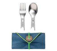 Opinel - Accessori per Picnic + - con 2 Inserti per Forchetta e Cucchiaio e Custodia per Salvietta in Microfibra - Ideale per Picnic, Campeggio, Viaggi - Fabbricazione Francese