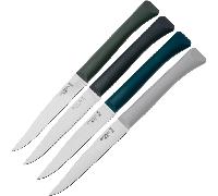 Opinel Set 4 coltelli Bon Appétit+Tempête – Lama a Dente di Sable, Acciaio Inossidabile, Francia