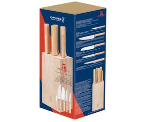 Opinel Ceppo parallelo per coltelli da carne con 5 coltelli