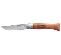 COLTELLO CM.10 OPINEL CON IMPUGNATURA IN LEGNO E GHIERA BLOCCALAMA