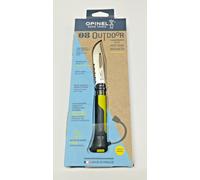 Opinel Coltello n.08 outdoor,con fischietto e giragrilli,manico colore giallo