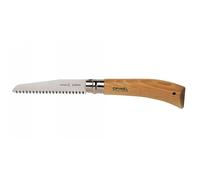 Opinel - Seghetto pieghevole N°12 - Lama seghettata di 12 cm in acciaio al carbonio, manico in legno di faggio, anello di sicurezza Virobloc - Ideale per giardinaggio e attività all'aperto - Garanzia a vita.