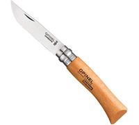 Opinel - N°07 Coltello da Tasca in Blister - Lama di 8 cm in Acciaio Carbonio XC90, Manico in Legno di Faggio, Uso Quotidiano, Anello di Sicurezza Virobloc - Fabbricazione Francese
