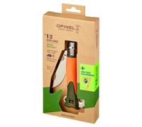 Opinel - Coltello multiuso con fischietto integrato e vite a scatto - Couteau Explore T12 Tire-tique Khaki/Orange - Arancione Arancione