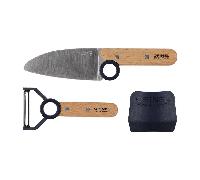 Opinel Le Petit Chef : set coltello+ salvadita+pelapatate per bimbi (nero)