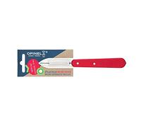 Opinel - Pelapatate per Frutta e Verdura - Lama Microseghettata di 6 cm in Acciaio Inossidabile, Manico in Carpino - Pelapatate per Verdure, Pomodori, Kiwi - Taglio Facile - Rosso