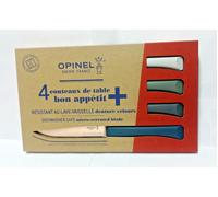 Opinel Set 4 coltelli Bon Appétit+Tempête – Lama a Dente di Sable, Acciaio Inossidabile, Francia