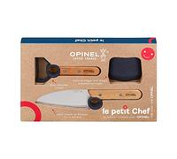 Opinel - Set da Cucina per Bambini Le Petit Chef - Coltello, Pelapatate e Proteggi Dita - A Partire da 7 Anni - Garanzia a Vita - Fabbricazione Francese - Blu
