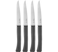 Opinel - Set di 4 Coltelli da Tavola Bon Appétit+ - Lama in Acciaio Inossidabile Microseghettata - Manico in Polimero - Lavabile in Lavastoviglie - Fabbricazione Francese - Antracite