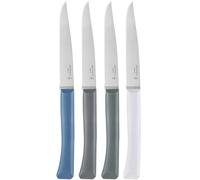 OPINEL - Set di 4 Coltelli da Tavola Bon Appétit + Tempête - Lama a Dente di Sable in Acciaio Inossidabile - Manico Confortevole - Fabbricazione in Francia - Blu Anatra/Antracite/Salvia/Nube