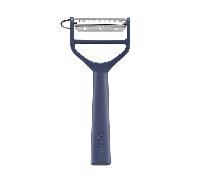OPINEL - Pelapatate T-DUO - Manico in Polimero - Doppia Lama in Acciaio Inossidabile - Pelapatate per Verdure, Preparazione a Julienne - Per Destrimani e Mancini - Lavabile in Lavastoviglie - Blu