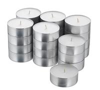OPIROS Candele Tealight Non Profumate Candela Bianca Lumino In Cera Segnaposto Scaldavivande (PZ.25)