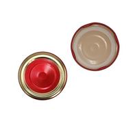 OPIROS Capsule Twist Off Con Flip Diametro mm.53 Con Bottone Centrale Di Controllo Clic Clac Colore Rosso Oro Coperchi Per Barattoli Conserve Marmellate Passate (20)