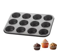 OPIROS Teglia Forma 12 Muffin Cupcake In Acciaio Antiaderente Stampo Per Dolci Pasticcini Sformati Piccoli Lievitati