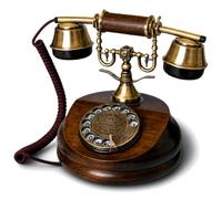 Opis 1921 Cable - Modello A - Telefono Fisso Vintage/Telefono Vintage/Telefono Fisso Retro/Telefono Fisso Design/Telefono Vintage Fisso di Legno e Metallo con Disco Combinatore