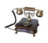Opis Technology 1921 Cable Modello B Telefono Fisso di Stile Antico | Legno massiccio stile bachelite, disco combinatore, campana in metallo. Arredo vintage salotto, per anziani.