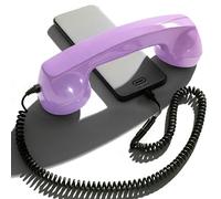 Opis Technology 60s Micro Cornetta Retro per Cellulare (Cavo Jack 3,5 mm + Adattatore USB-C) - per Android, PC, iPhone 15+ - Design Anni ‘60, Pink (NON per iPhone 7-14)
