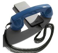 Opis Technology 60s Micro Cornetta Retro USB-C per Cellulare, Blu | Design anni 60, cavo jack 3,5 mm con adattatore incluso. Compatibile Android, tablet, PC, iPhone 15 e oltre.