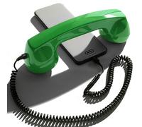 Opis Technology 60s Micro Cornetta Retro USB-C per Cellulare, Verde | Design anni 60, cavo jack 3,5 mm con adattatore incluso. Compatibile Android, tablet, PC, iPhone 15 e oltre.