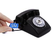 Opis Technology 60s Mobile 4G Telefono Retrò da Tavolo con SIM, Nero