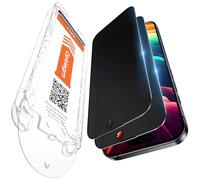 Opkiegrn 2 Pezzi Pellicola Privacy per iPhone 16 Pro, Rimozione Automatica Della Polvere, Installazione Facile, Anti-Spy Vetro iPhone 16 Pro, Copertura Completa Senza Bolle Durezza 9H Vetro