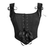 OPLERT Top corsetto intero da donna, bustier corsetto vintage gotico di Halloween, indumento modellante floreale