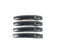 OPLFFJHM Adatto per Audi A4 B8 2009 - 2016, maniglia esterna per auto, protezione in fibra di carbonio, protezione per porta, 8 pezzi/set ABS
