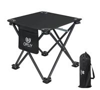 Opliy Sgabello da campeggio, piccola sedia pieghevole da 34,3 cm, portatile, per campeggio, pesca, escursionismo, giardinaggio e spiaggia, con borsa per il trasporto (nero, L 34,3 cm)