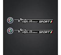 oPlsdqw 3D Auto Badge Adesivo per Alfa Romeo Giulia Giulietta 159 156 Stelvio Sportiva, Metallo Segni Adesivi Emblema per Auto, Car Styling Lettere Emblem Sticker - Adesivo Decorazione Auto, C