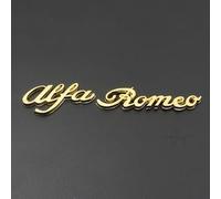 oPlsdqw 3D Auto Badge Adesivo per Alfa Romeo, Metallo Segni Adesivi Emblema per Auto, Car Styling Lettere Emblem Sticker - Adesivo Decorazione Auto, B Yellow