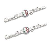 oPlsdqw 3D Auto Badge Adesivo per Alfa Romeo, Metallo Segni Adesivi Emblema per Auto, Car Styling Lettere Emblem Sticker - Adesivo Decorazione Auto,A