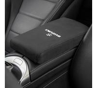 oPlsdqw Cuscino per Bracciolo Auto in Pelle per Suzuki Vitara IV 2014-2018, Copertura Protettivo Bracciolo Console Centrale Auto Impermeabile, Accessori Badge Poggia Braccio Auto,Black