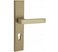 opncorp Maniglia per porta su targa lunga - Maniglia con molla di ritorno - Maniglia esterna resistente alle intemperie - Maniglia universale in alluminio - Maniglia per ristrutturazione PZ 72 mm