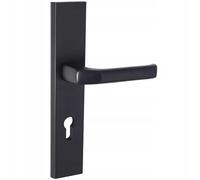 opncorp Maniglia per porta su targa lunga - Maniglia con molla di ritorno - Maniglia esterna resistente alle intemperie - Maniglia universale in alluminio - Maniglia per ristrutturazione PZ 72 mm