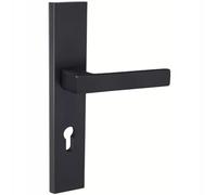 opncorp Maniglia per porta su targa lunga - Maniglia con molla di ritorno - Maniglia esterna resistente alle intemperie - Maniglia universale in alluminio - Maniglia per ristrutturazione PZ 72 mm