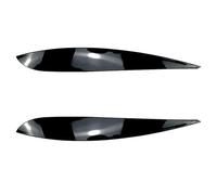 OPNHAY 1 Paia Auto Faro Sopracciglio per V-W Polo 4 MK4 9N 9N3 2005-2009, Sopracciglia per Fari Ricambio per Auto - ABS Rifinitura del Sopracciglio del Faro Dell'auto,Gloss Black