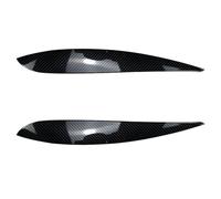 OPNHAY 1 Paia Auto Faro Sopracciglio per V-W Polo 4 MK4 9N 9N3 2005-2009, Sopracciglia per Fari Ricambio per Auto - ABS Rifinitura del Sopracciglio del Faro Dell'auto,Carbon Look