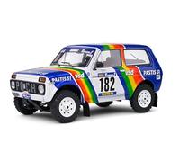 OPO 10 - Auto in Miniatura Compatibile con Lada NIVA White #182 JABOUILLE/SARDOU Paris-Dakar 1984-1:18 Solido - 1807305