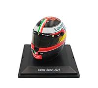 OPO 10 - Casco da Formula 1 Compatibile con Ferrari F1: Carlos Sainz Jr. GP d'Italia 2021 - Scala 1/5 Spark - CAS66
