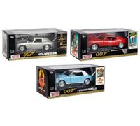 OPO 10 - Lotto di 3 Auto in Miniatura 1/24 - Collezione James Bond/Aston Martin + Ford Mustang/Motormax