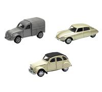 OPO 10 - Lotto di 3 Auto in Miniatura 3 Pollici: Citroen DS + 2CV - WEL09