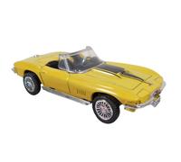 OPO 10 - Modellino Auto Compatibile con Chevrolet Corvette 1967 Giallo E Nero 1/43 City Cruiser New Ray - 813086