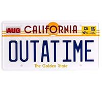 OPO 10 - Replica della Targa in Metallo dell'auto Delorean Macchina del Tempo dal Film Back to The Future Outatime (62)